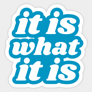 It Is What It Is ))(( Go With the Flow Chill 'Tude Design Sticker